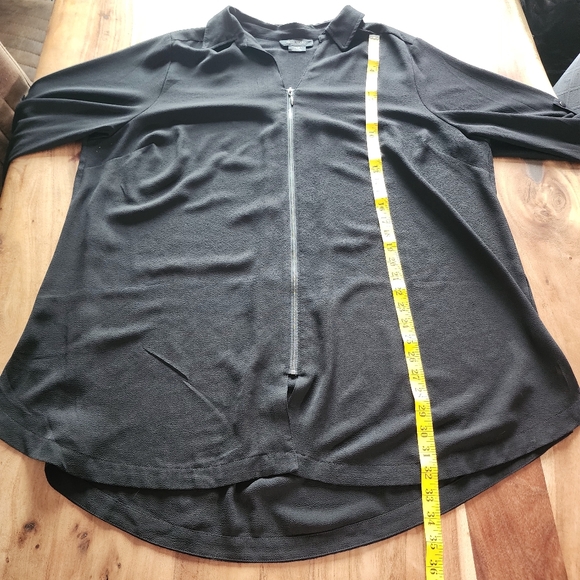 Michel studio black lightweight zip front jacket/tunic,plus size 24 - Picture 7 of 7